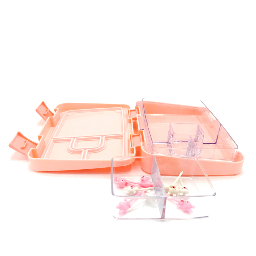Pink Girl's Bento Lunch Box w/ Unicorn