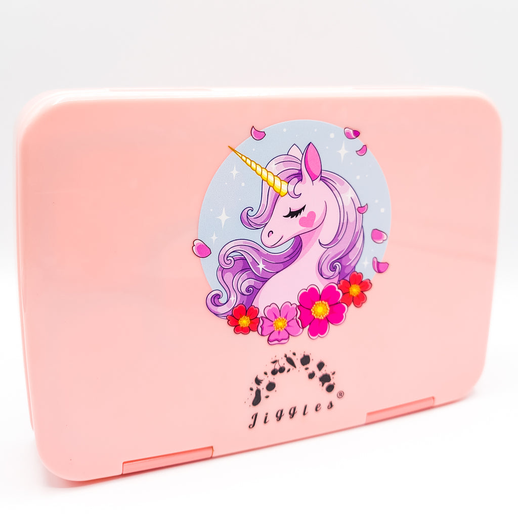 Pink Girl's Bento Lunch Box w/ Unicorn