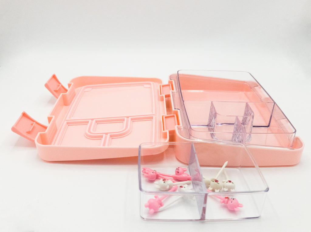 Pink Girl's Bento Lunch Box w/ Unicorn