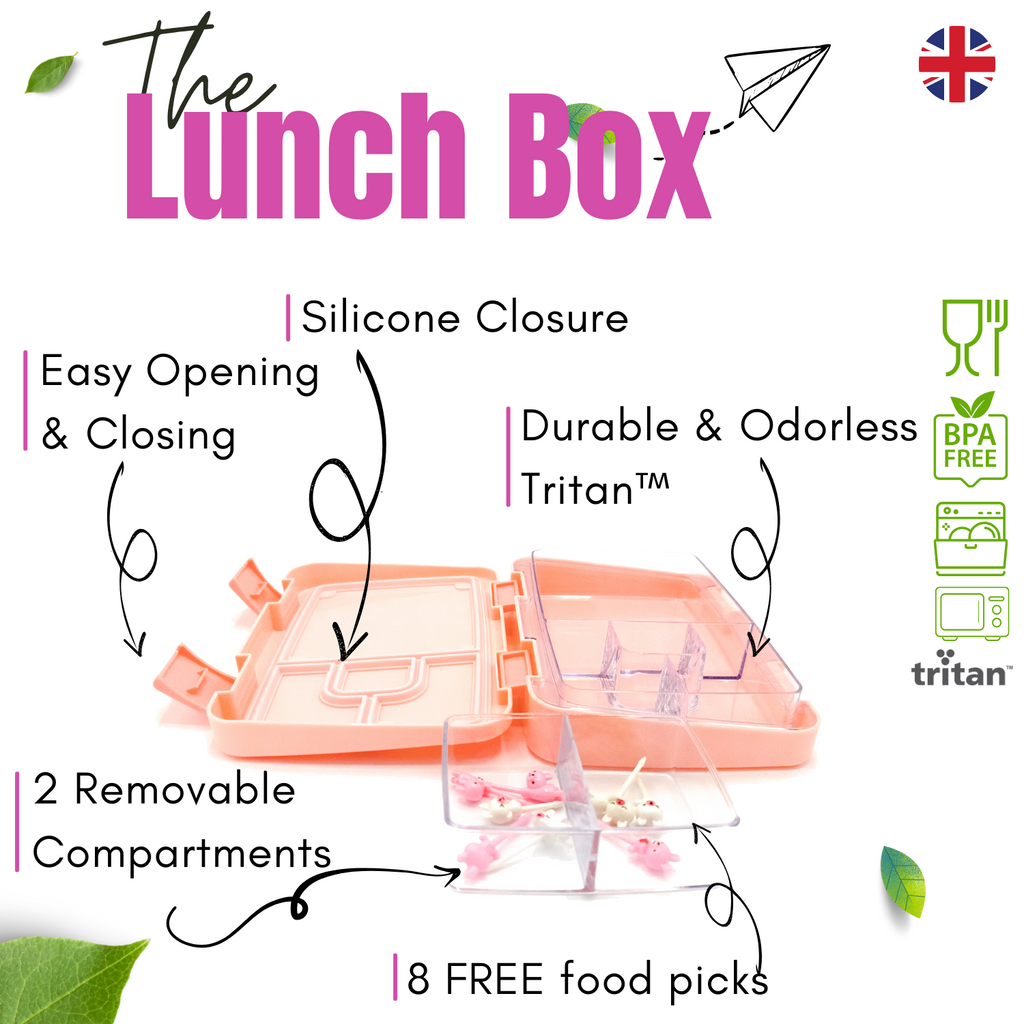 Pink Girl's Bento Lunch Box w/ Unicorn
